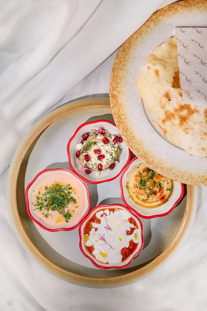 Meze Set with Crispy Pita — Brie Restaurant & Cheesery, Ubud