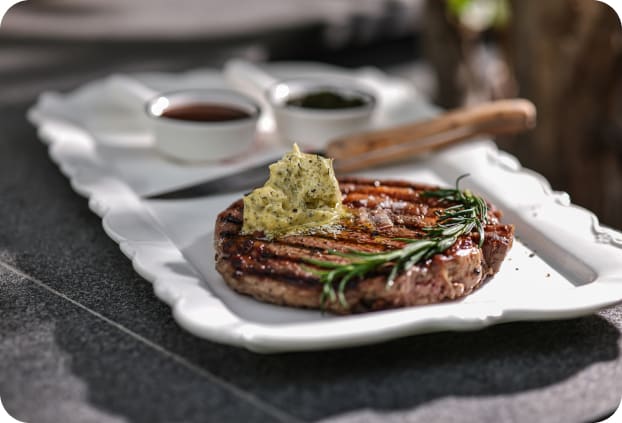 Premium Ribeye Steak Grilled 300g — Brie Restaurant & Cheesery, Ubud